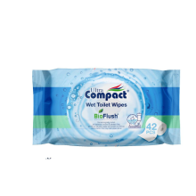 Compact Wet Flushable Wipes 42 count