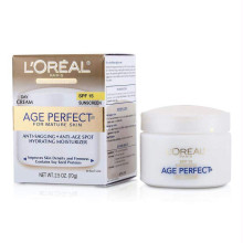 Day Moisturizer, L'Oreal Paris Age Perfect Anti-Aging Day Cream Face Moisturizer With Soy Seed Proteins and SPF 15 Sunscreen for Sagging Skin and Age Spots, Evens Tone and Hydrates Deeply, 2.5 Oz