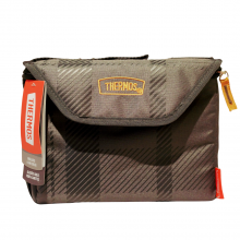 Thermos Cooler Gray Plaid Lunch Bag