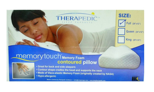 Therapedic  Memory Touch - Memory Foam Contoured Pillow - Full