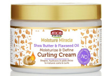 African Pride Moisture Miracle, Shea Butter & Flaxseed Oil Moisturize & Define Curling Cream, 12oz