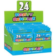 Unique Multicoloured Birthday Candles, 24 Cnt.