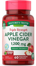 Nature's Truth Triple Strength Apple Cider Vinegar Quick Release Capsules,1200 mg, 60 capsules