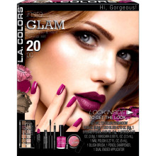 L.A. Colors 20 Pc. Insta Glam Eyes, Lips and Nails Make-Up Set