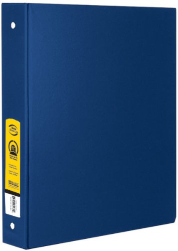 Bazic Products 4114-12 1 in. Blue 3-Ring Binder with 2-Pockets