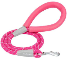 Blueberry Pet Neoprene Handle Rope Leash in Diagonal Stripe, 4 ft - Pink