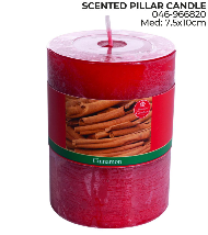 Santini Christmas Candle Plr 7.5x10cm Red