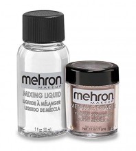 Mehron Makeup Metallic Powder (.17 oz) with Mixing Liquid (1 oz) (Lavender)