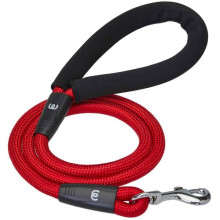 Blueberry Pet Nylon Dog Rope Leash with Neoprene Handle 4FT - Rouge Red