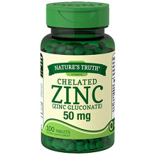 Nature's Truth Chelated Zinc, 50mg, 100 tablets