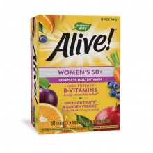 Nature’s Way Alive! Women’s 50+ Complete Multivitamin, High Potency B-Vitamins, 50 Tablets