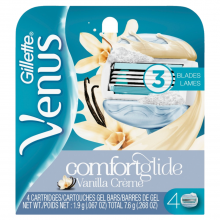 Gillette Venus Comfort Glide Vanilla, 4 cartridges