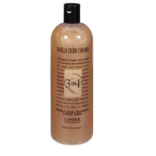 Lander Essentials Vanilla Creme Caramel Bubble Bath, Shampoo & Body Wash, 32 Fl Oz
