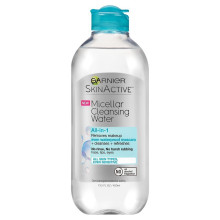 Garnier SkinActive Micellar Cleansing Water All-in-1 Cleanser & Waterproof Makeup Remover, 13.5 fl oz