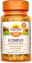 Sundown Vitamin B Complex 100% RDV, 100 Tablets