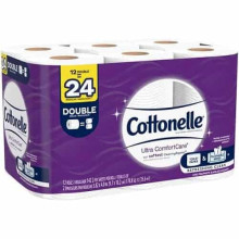 Cottonelle ComfortCare Toilet Paper, Strong Bath Tissue, (12 Double Rolls)