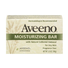 Aveeno Moisturizing Bar with Natural Colloidal Oatmeal for Dry Skin, Fragrance Free, 3.5 oz