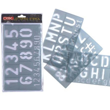 P-1700 COX Taiwan Pre- School Student Drawing Painting Ruler English Alphabet Lettering Stencil