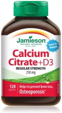Jamieson Calcium Citrate + Vitamin D3 120 Caplets