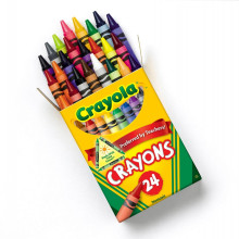 Crayola Nontoxic Wax Crayons, 24 Count