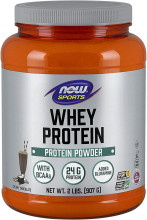 NOW Sports Nutrition, Whey Protein  Creamy Chocolate Powder, 2-Pound
