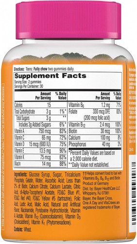 One A Day VitaCrave Teen for Her Multivitamin Gummies, 60 Count