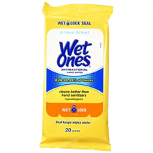 Wet Ones Citrus Antibacterial Hand Wipes 20 ct