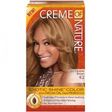 Creme of Nature Exotic Shine Color Hair Color, 9.2 Light Caramel Brown