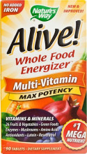 Nature's Way Alive! Multivitamin, Max Potency No Iron Added, 90 Ct