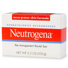 Neutrogena Transparent Facial Bar, Acne-Prone Skin Formula Soap 3.5 oz (100 g)
