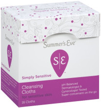 Summer's Eve Cleansing Cloth Simply Sensitive, 16-Count