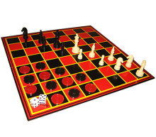 PRESSMAN TOY Chess/Checkers/Backgammon Set